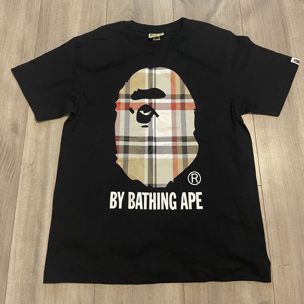 Large Burberry “A Bathing Ape” Big Head Bape Tee